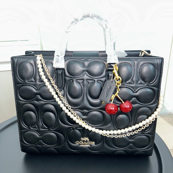 Coach Maggie Tote Bag In Signature Leather - Picture 11 of 11